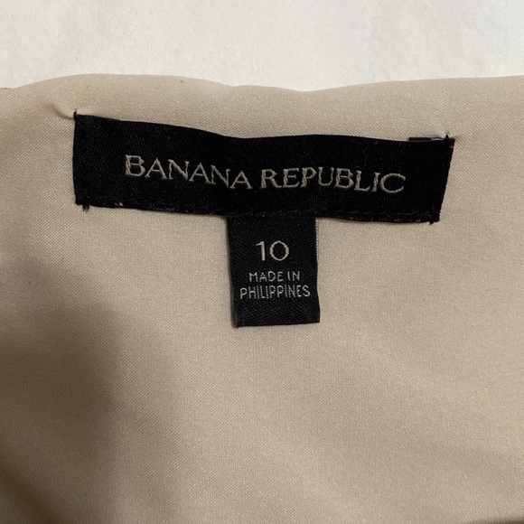 Banana Republic Linen Blend Button Down Beige Midi Dress - Picture 3 of 8